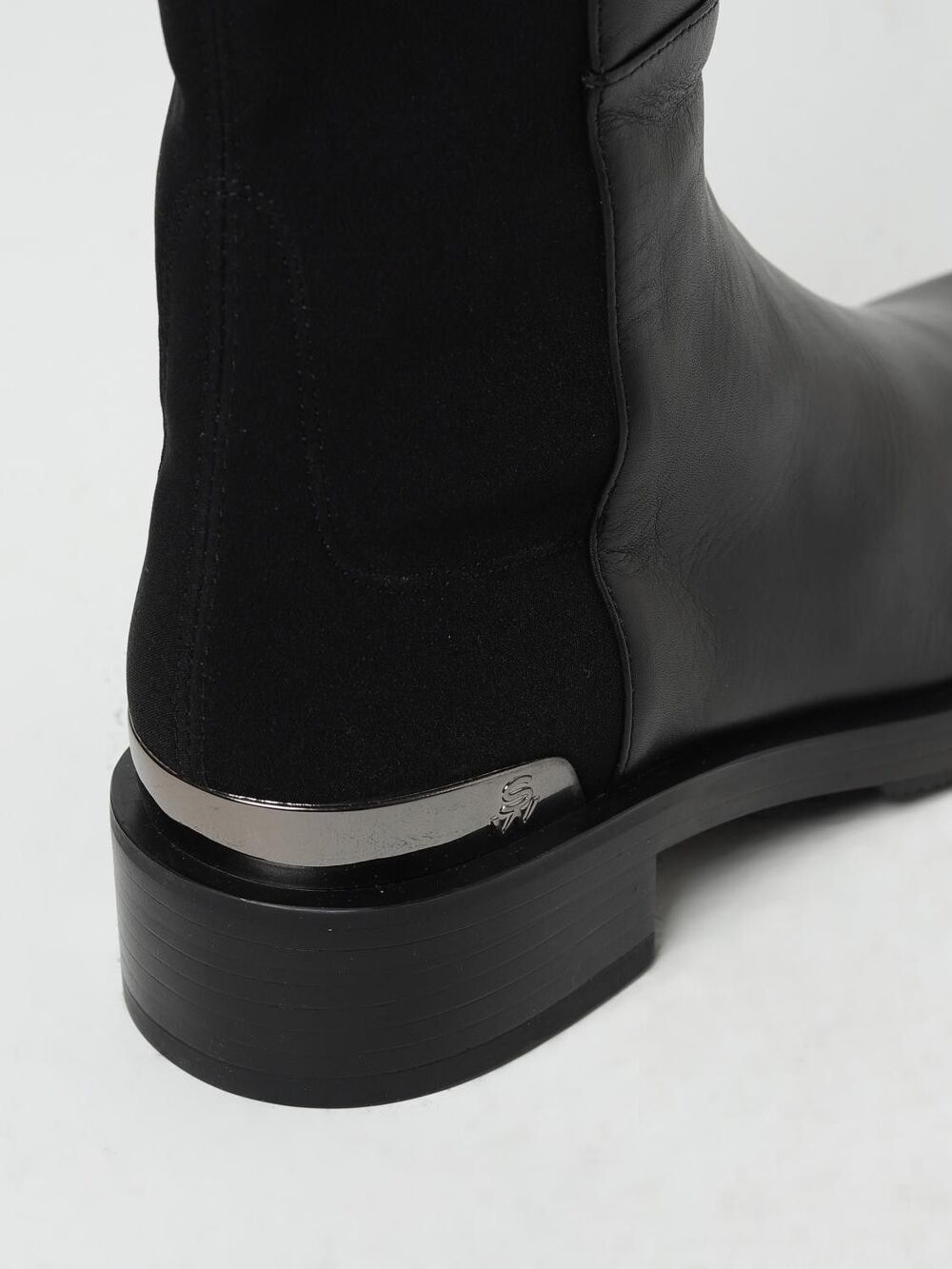 NWOB $795 Stuart Weitzman 5050 Bold Black Leather Over Knee Boots 9.5 B - Picture 5 of 9